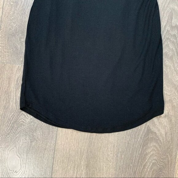 Revolve Privacy Please Terry Mini Dress Lace Up Ribbed knit Black Size Medium - Picture 11 of 16
